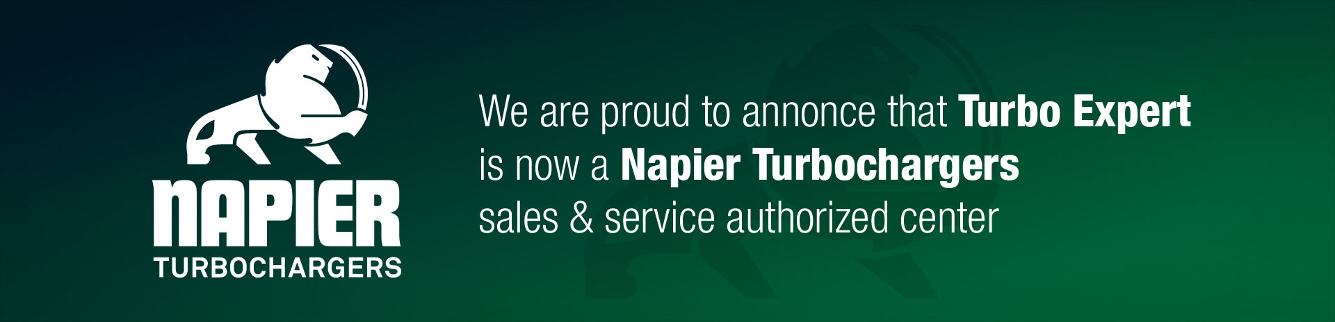 We are proud to annonce that Turbo Expert is now a Napier Turbochargers sales & service authorized center